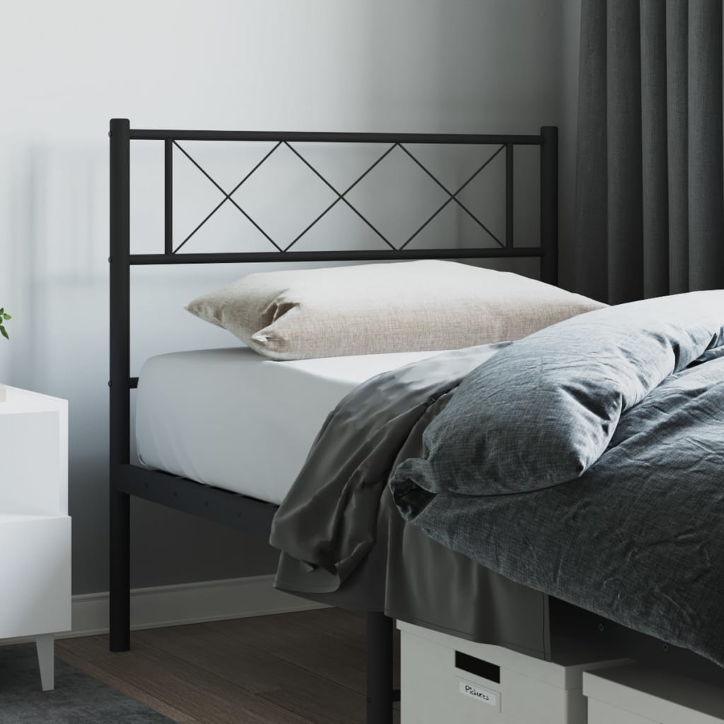 Metal Headboard Black 107 cm