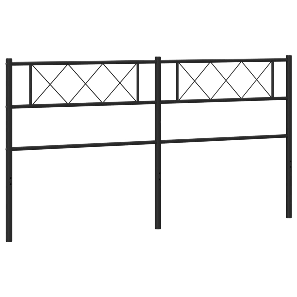 Metal Headboard Black 183 cm