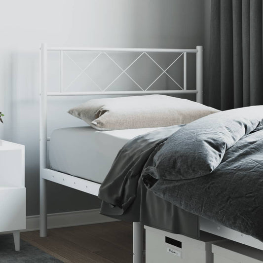 Metal Headboard White 107 cm