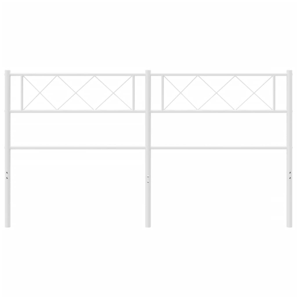 Metal Headboard White 152 cm