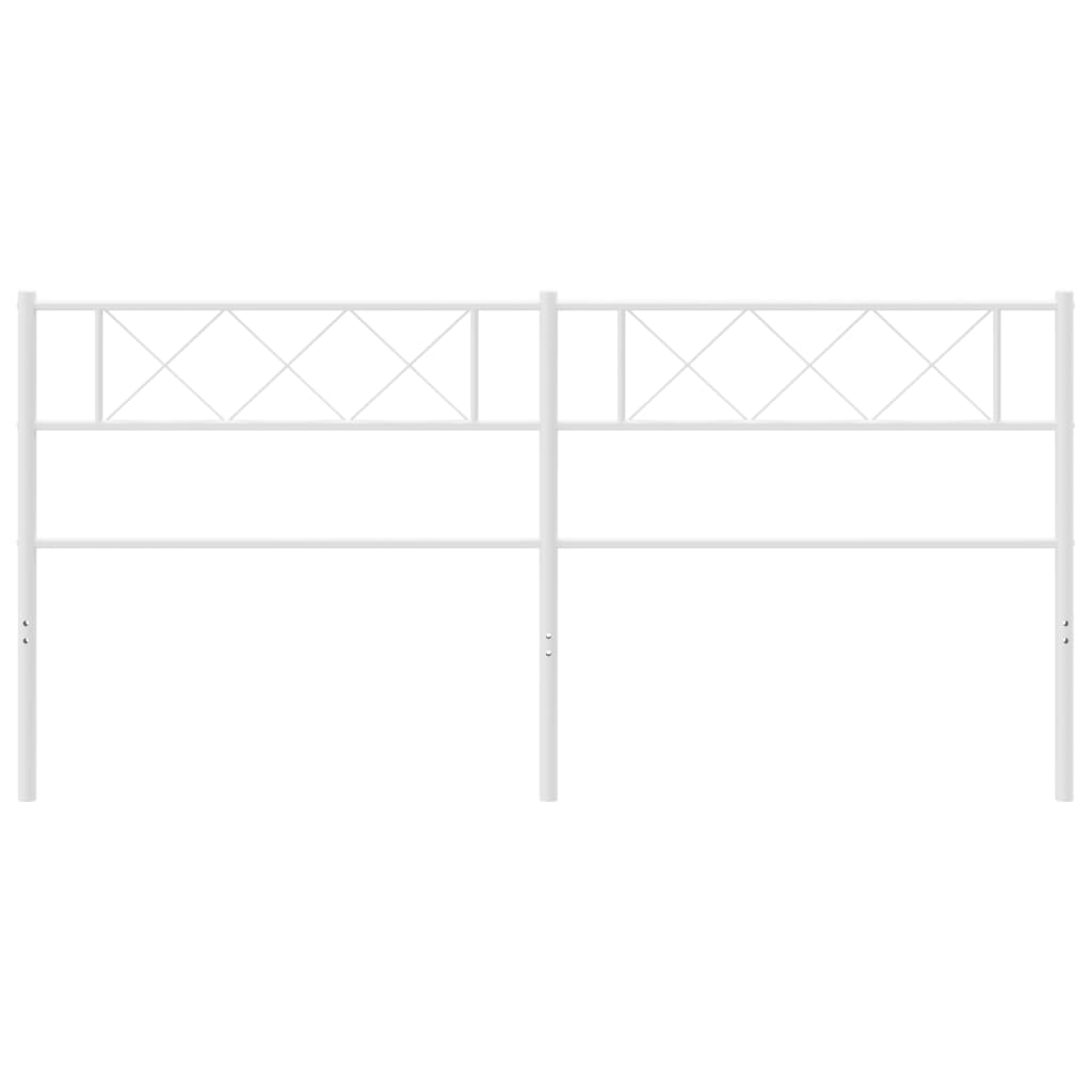 Metal Headboard White 183 cm