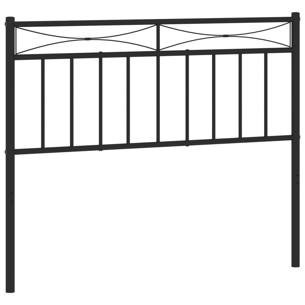 Metal Headboard Black 107 cm