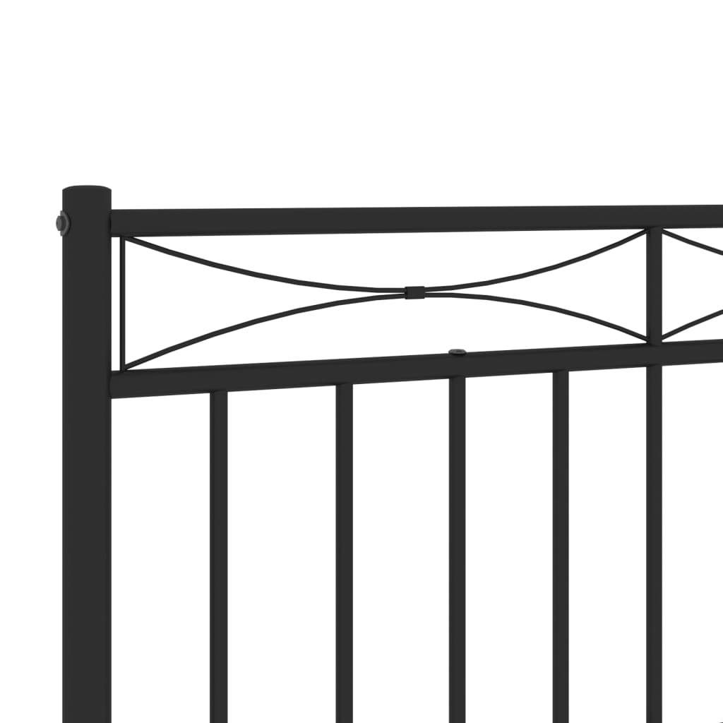 Metal Headboard Black 107 cm