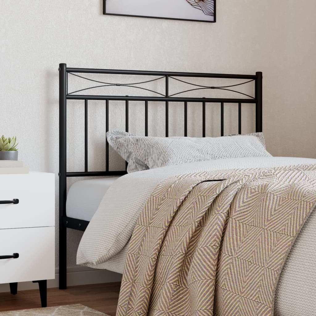 Metal Headboard Black 107 cm