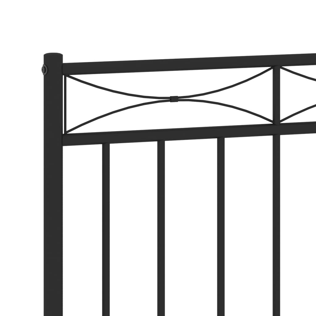 Metal Headboard Black 137 cm