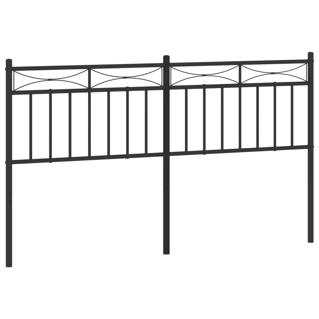 Metal Headboard Black 152 cm