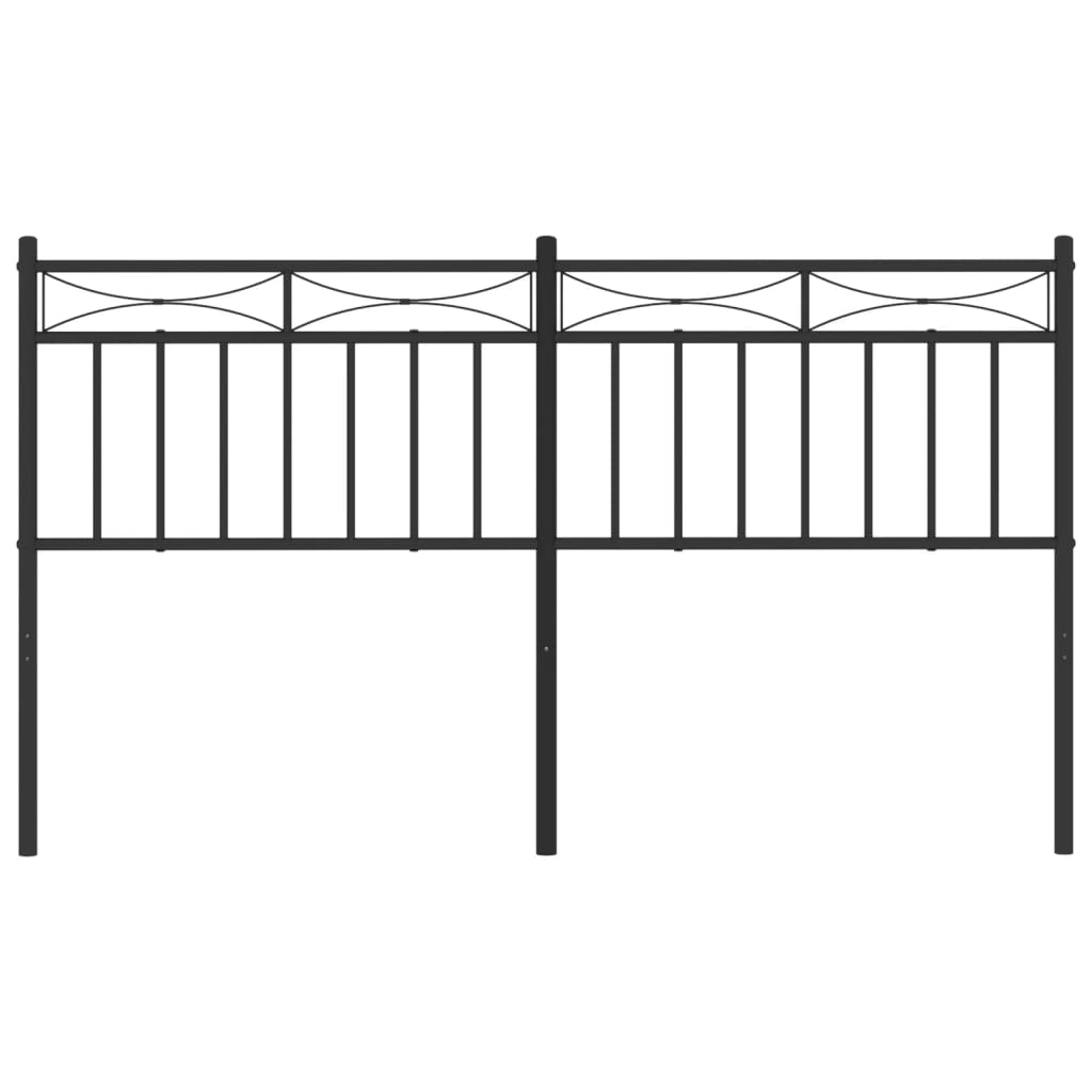 Metal Headboard Black 152 cm