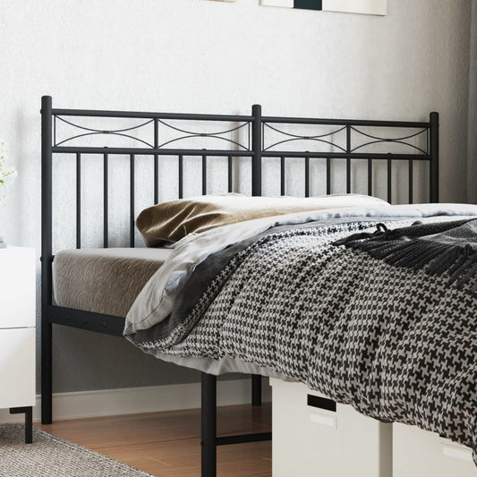 Metal Headboard Black 152 cm