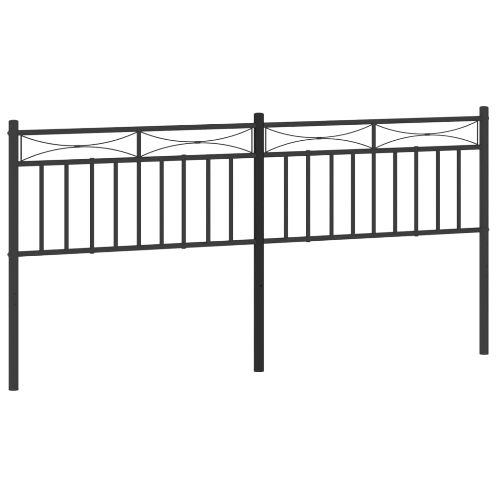 Metal Headboard Black 183 cm