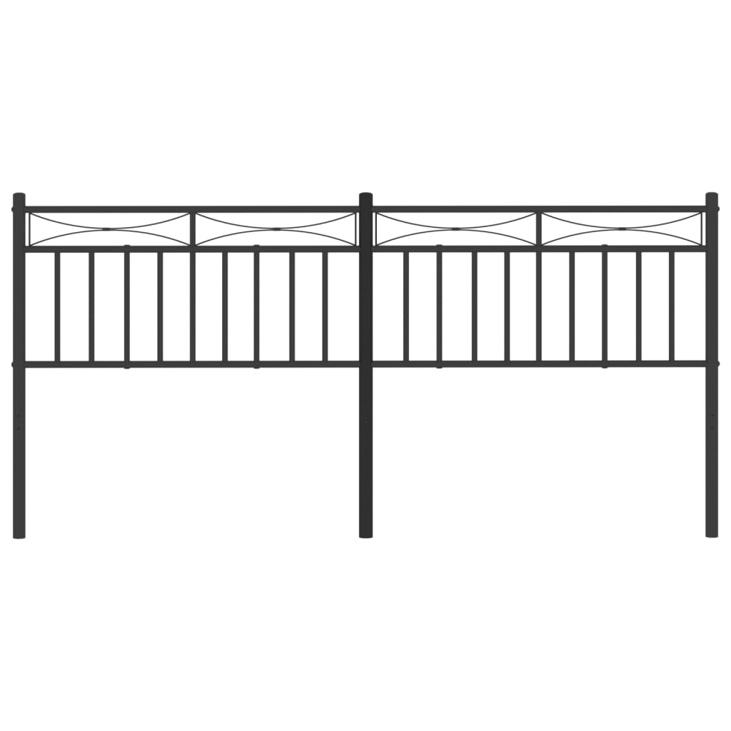 Metal Headboard Black 183 cm