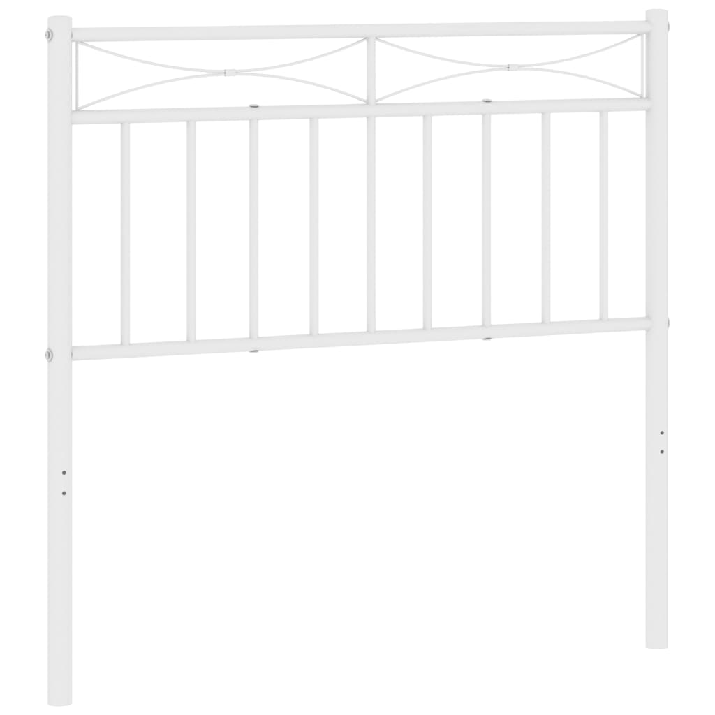 Metal Headboard White 90 cm