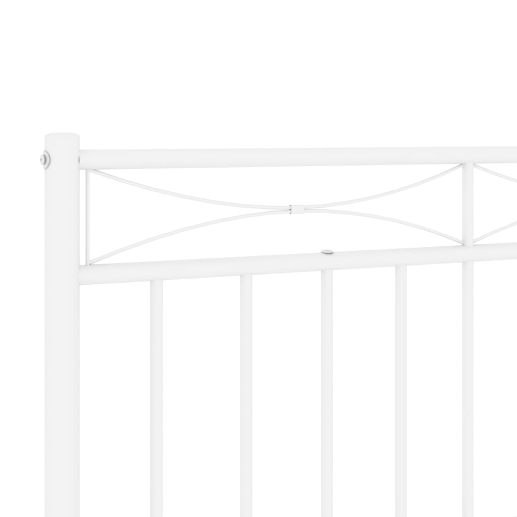 Metal Headboard White 90 cm