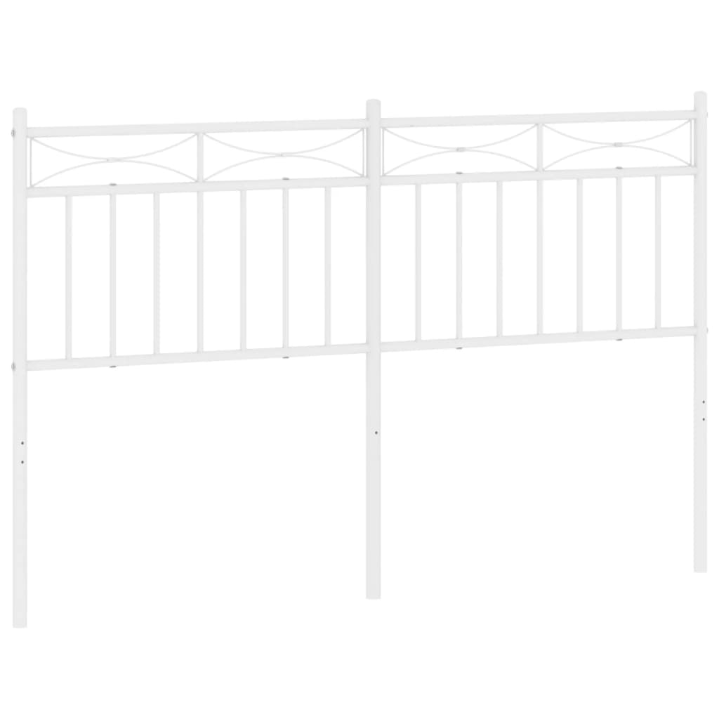 Metal Headboard White 137 cm