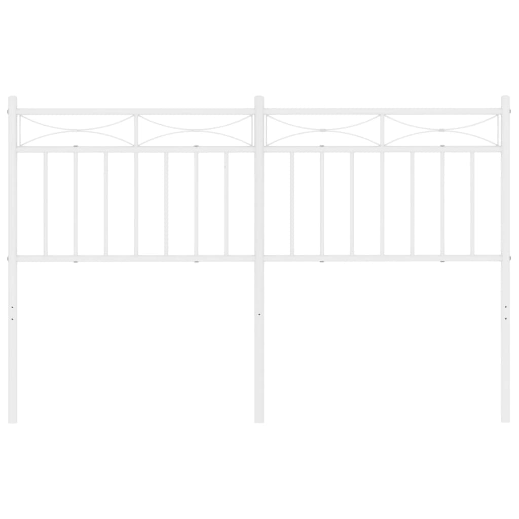 Metal Headboard White 137 cm