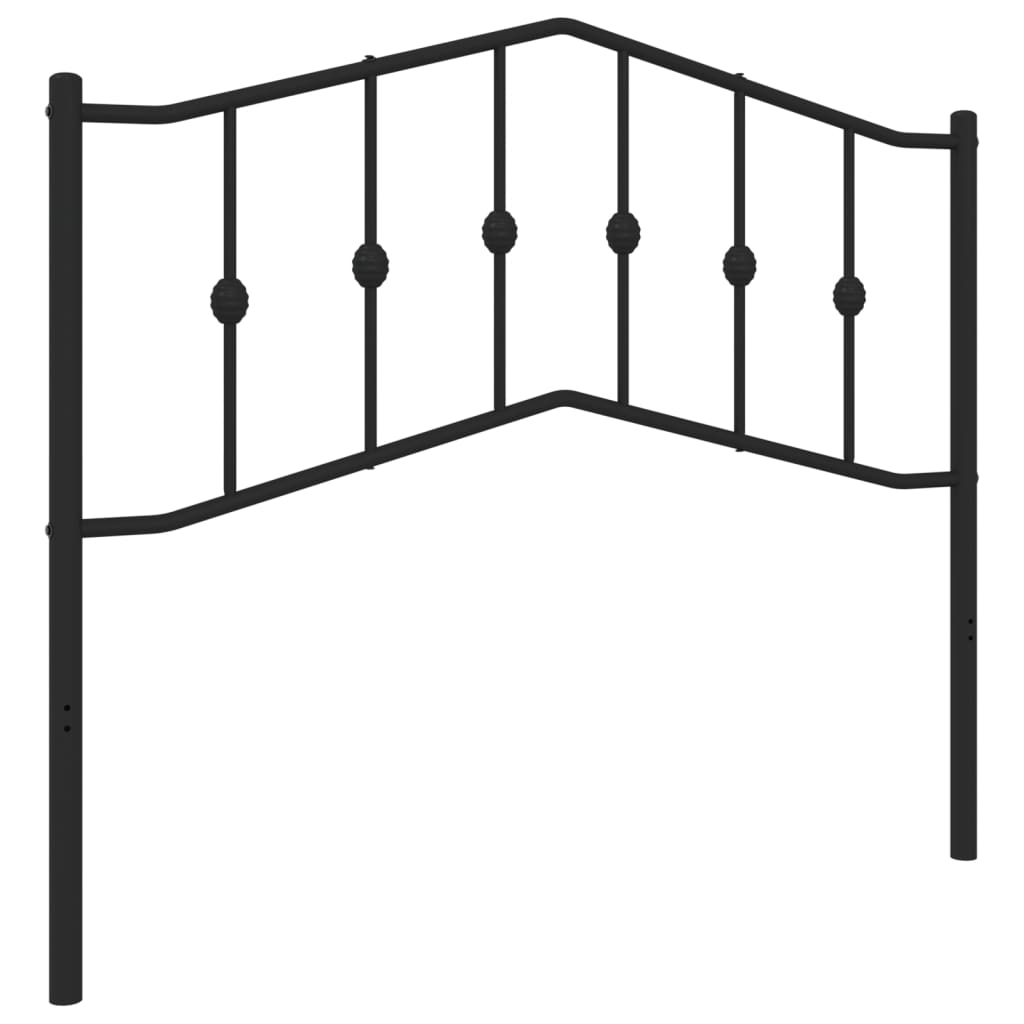 Metal Headboard Black 107 cm