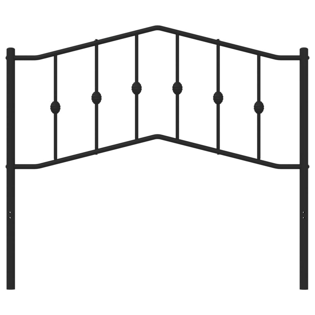 Metal Headboard Black 107 cm