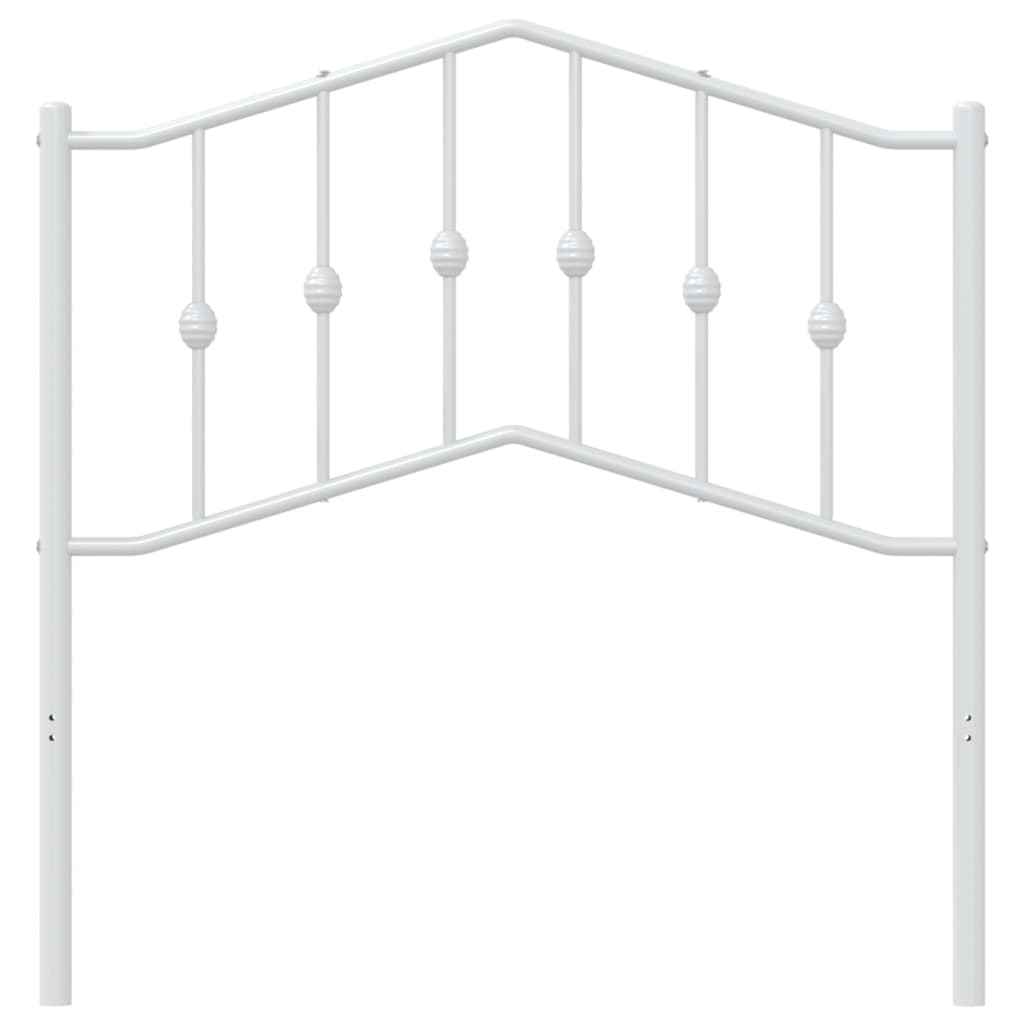 Metal Headboard White 90 cm