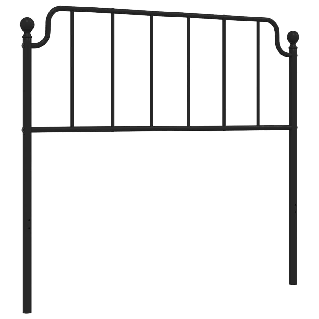 Metal Headboard Black 107 cm