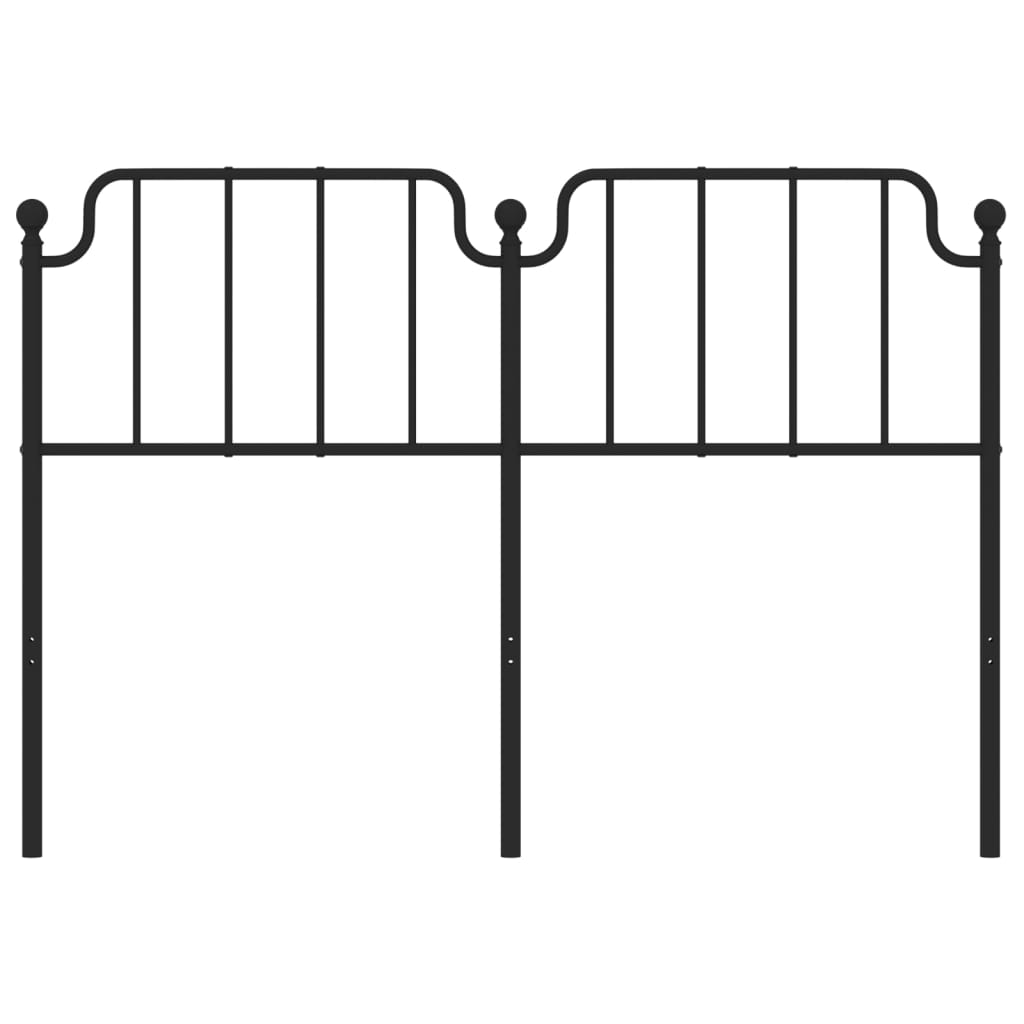 Metal Headboard Black 137 cm