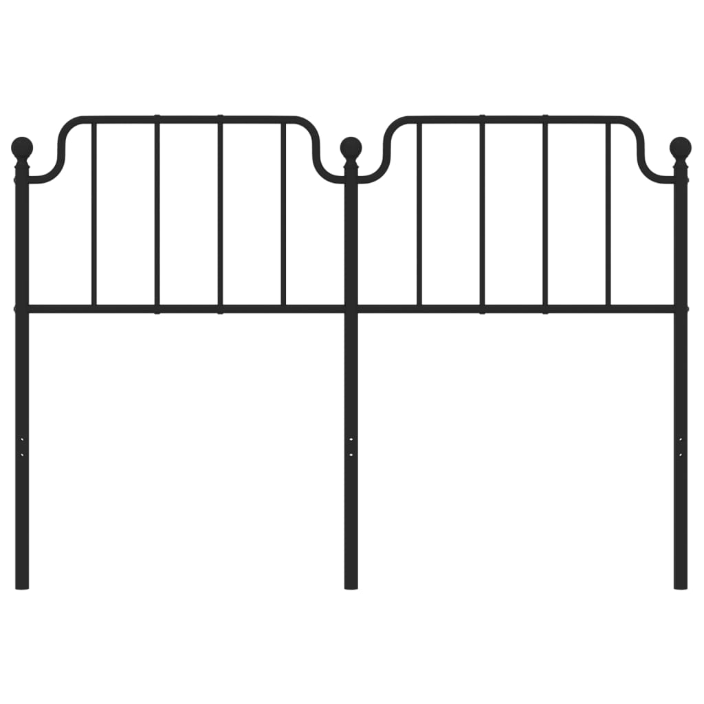 Metal Headboard Black 152 cm