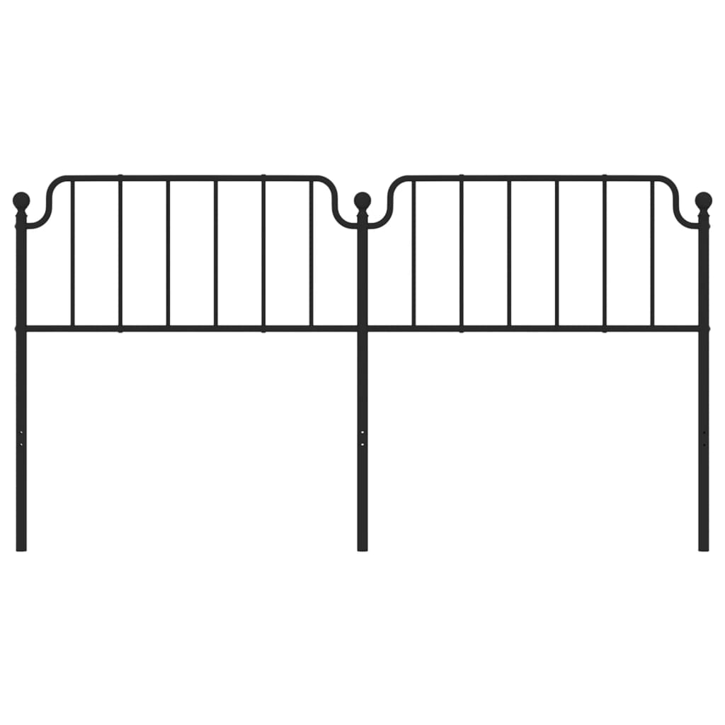 Metal Headboard Black 183 cm