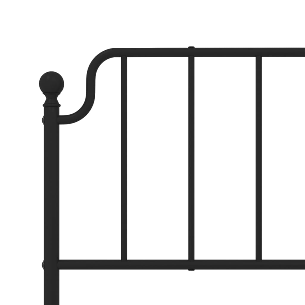 Metal Headboard Black 183 cm