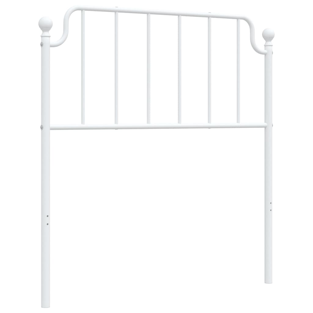 Metal Headboard White 90 cm