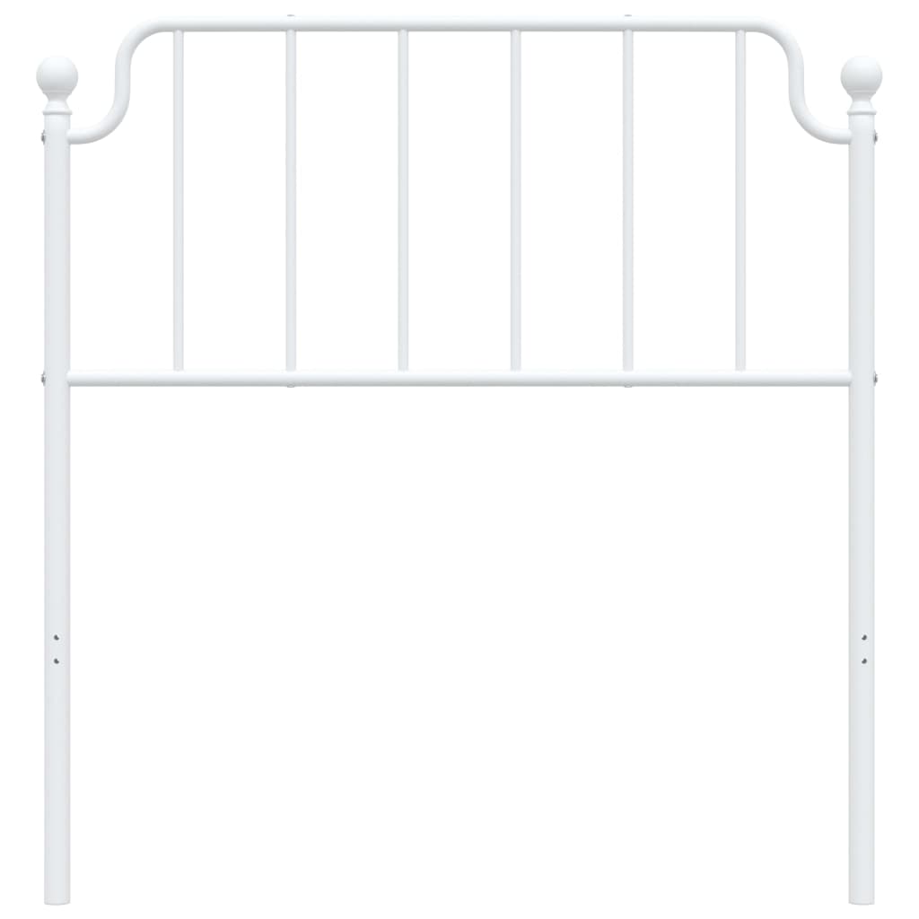 Metal Headboard White 90 cm