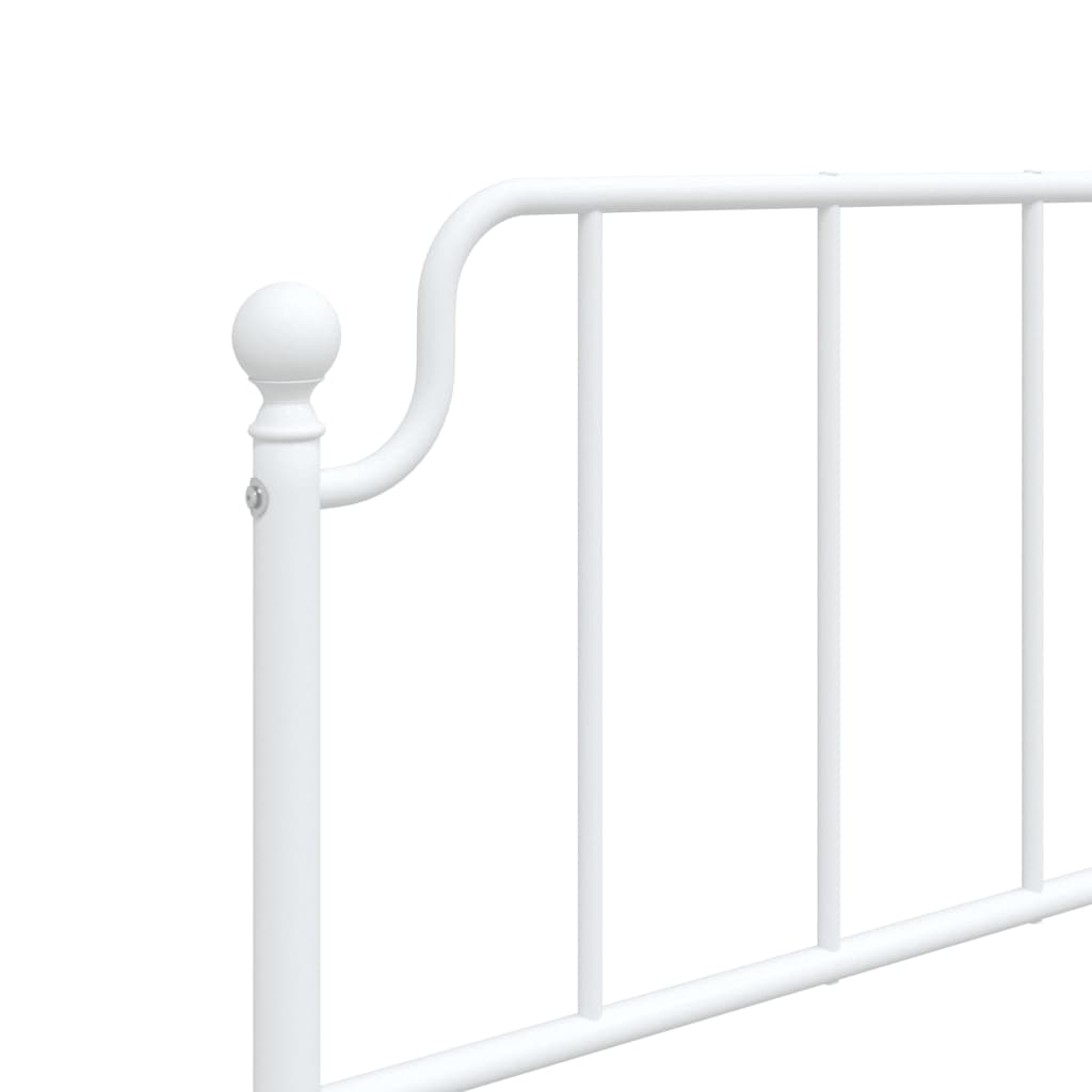 Metal Headboard White 90 cm