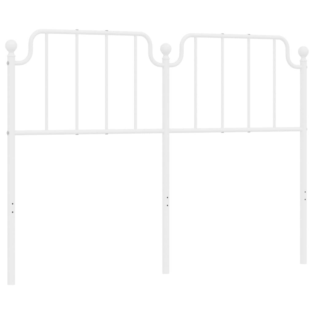 Metal Headboard White 137 cm