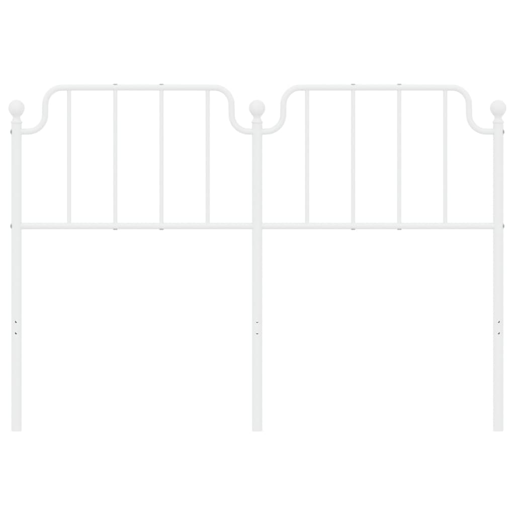 Metal Headboard White 137 cm