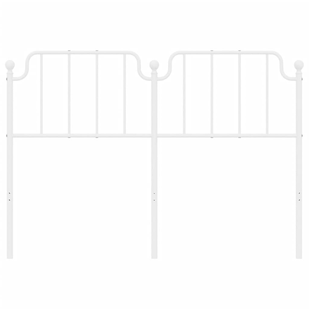 Metal Headboard White 152 cm