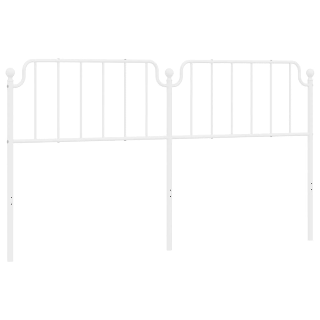 Metal Headboard White 183 cm