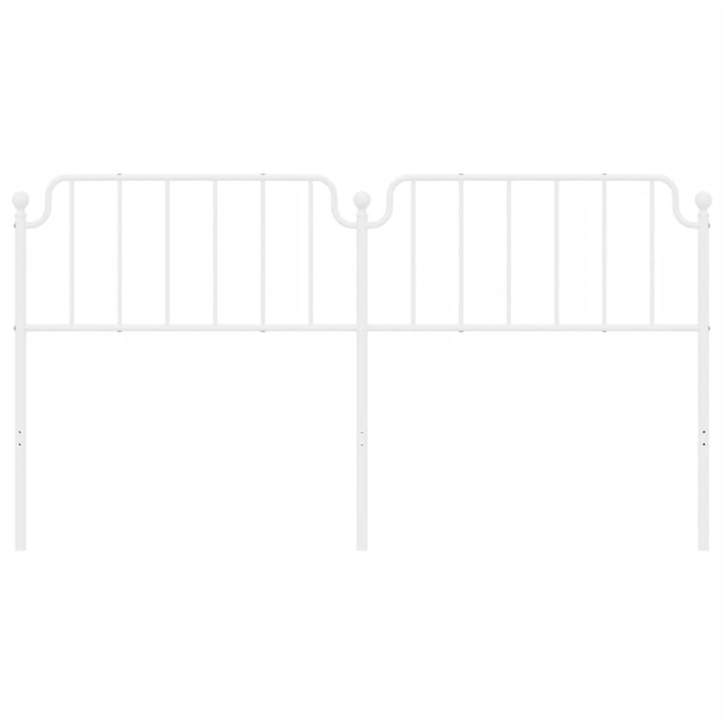 Metal Headboard White 183 cm