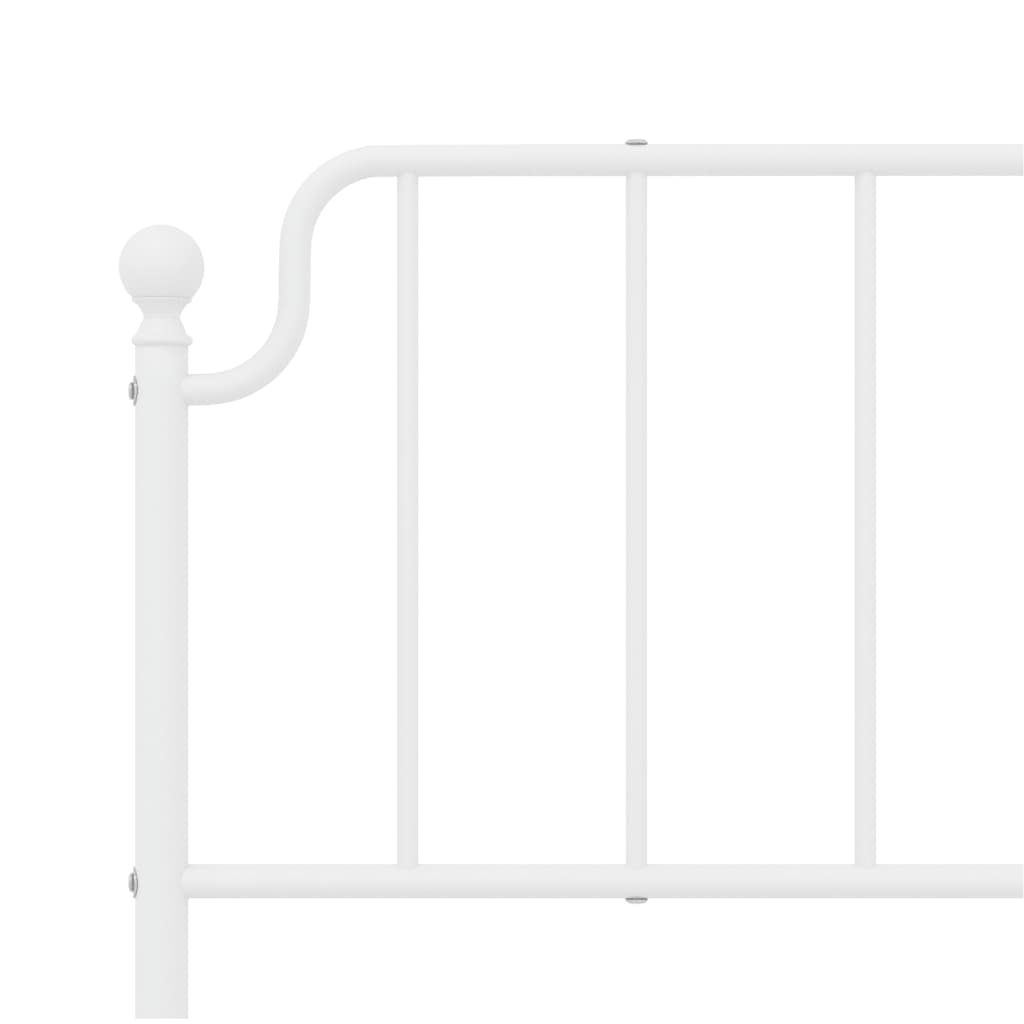 Metal Headboard White 183 cm