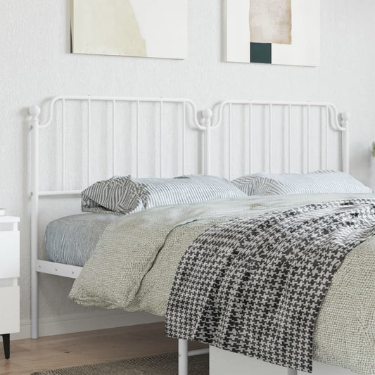 Metal Headboard White 183 cm