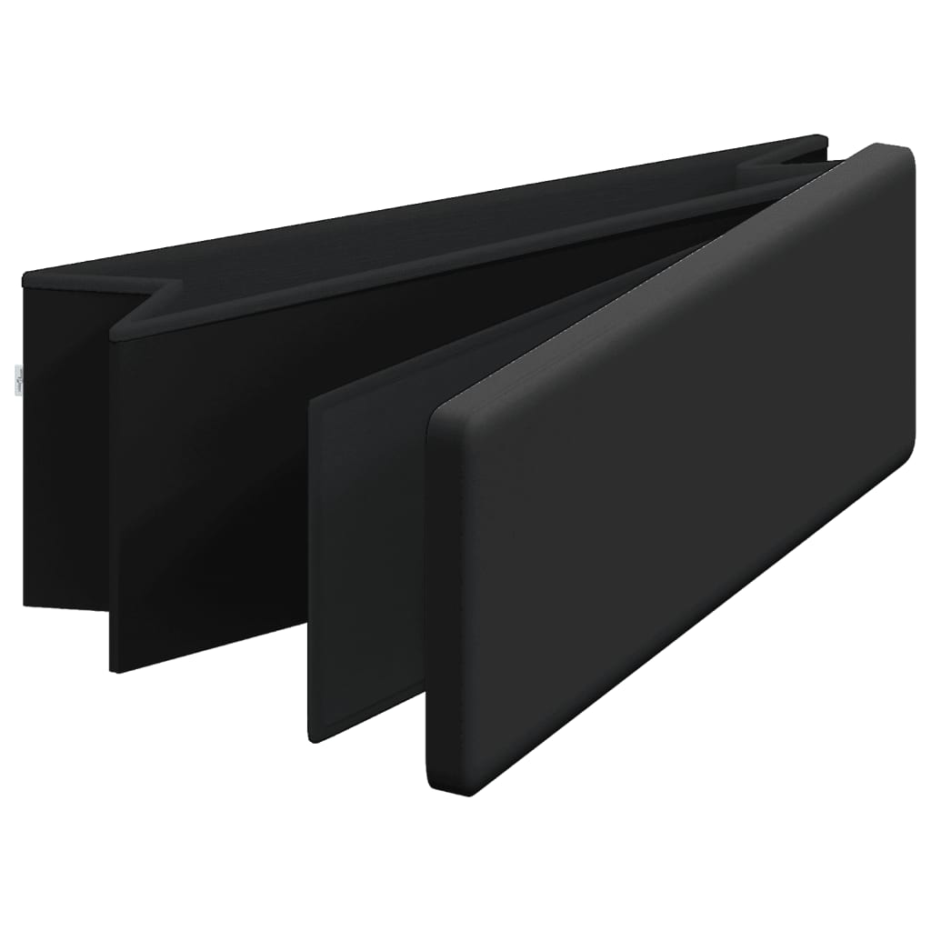 Storage Bench Foldable Black PVC