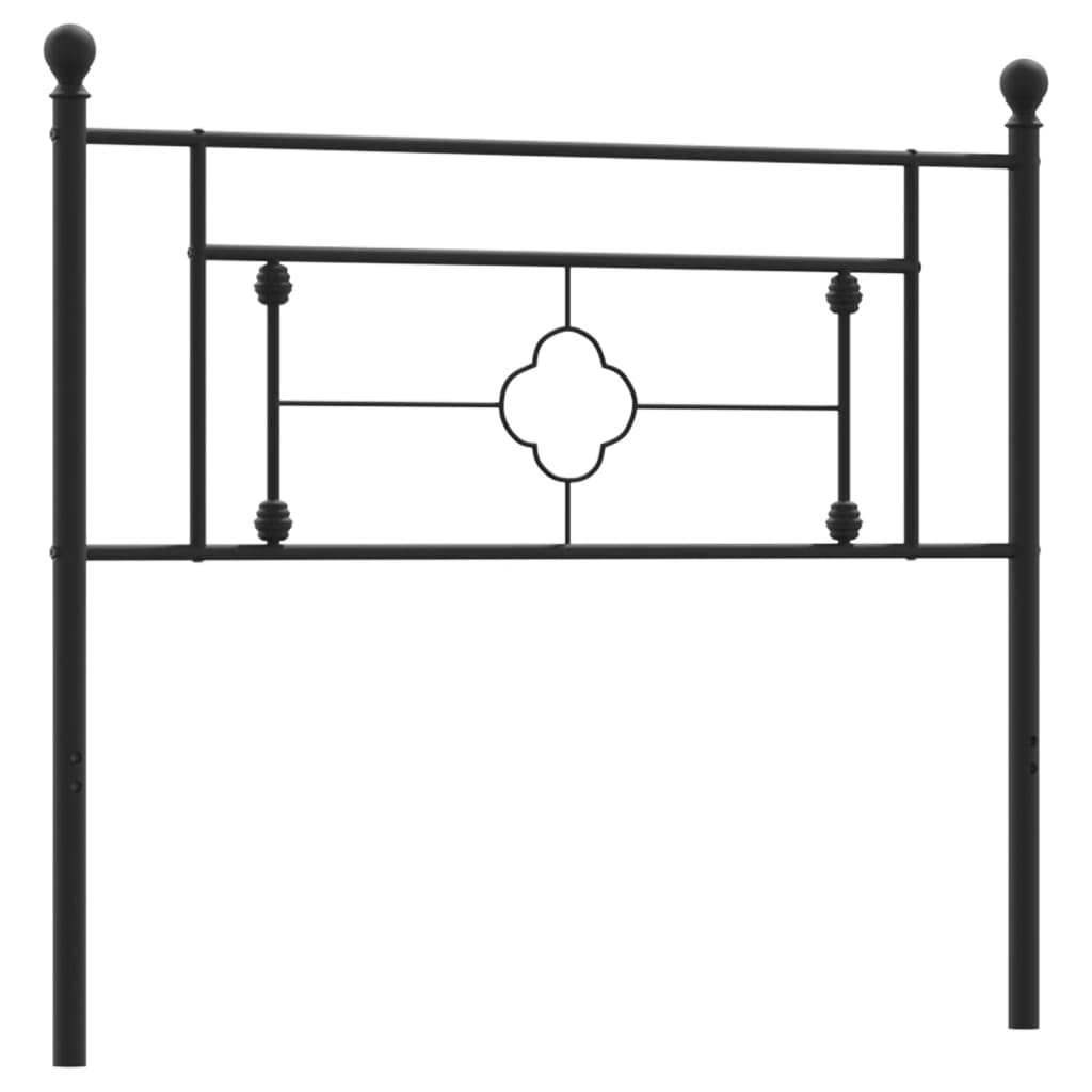 Metal Headboard Black 107 cm