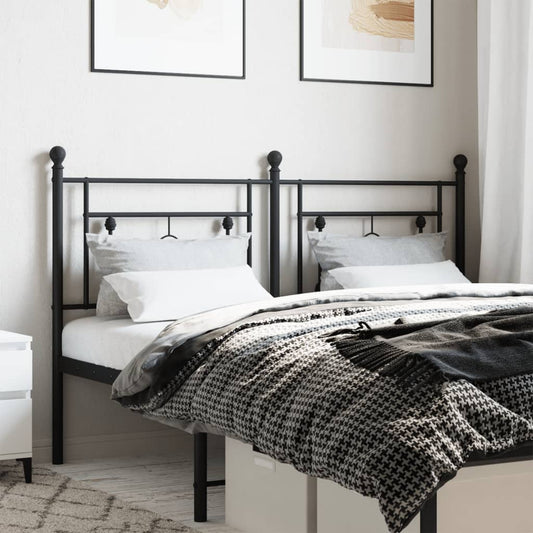 Metal Headboard Black 152 cm