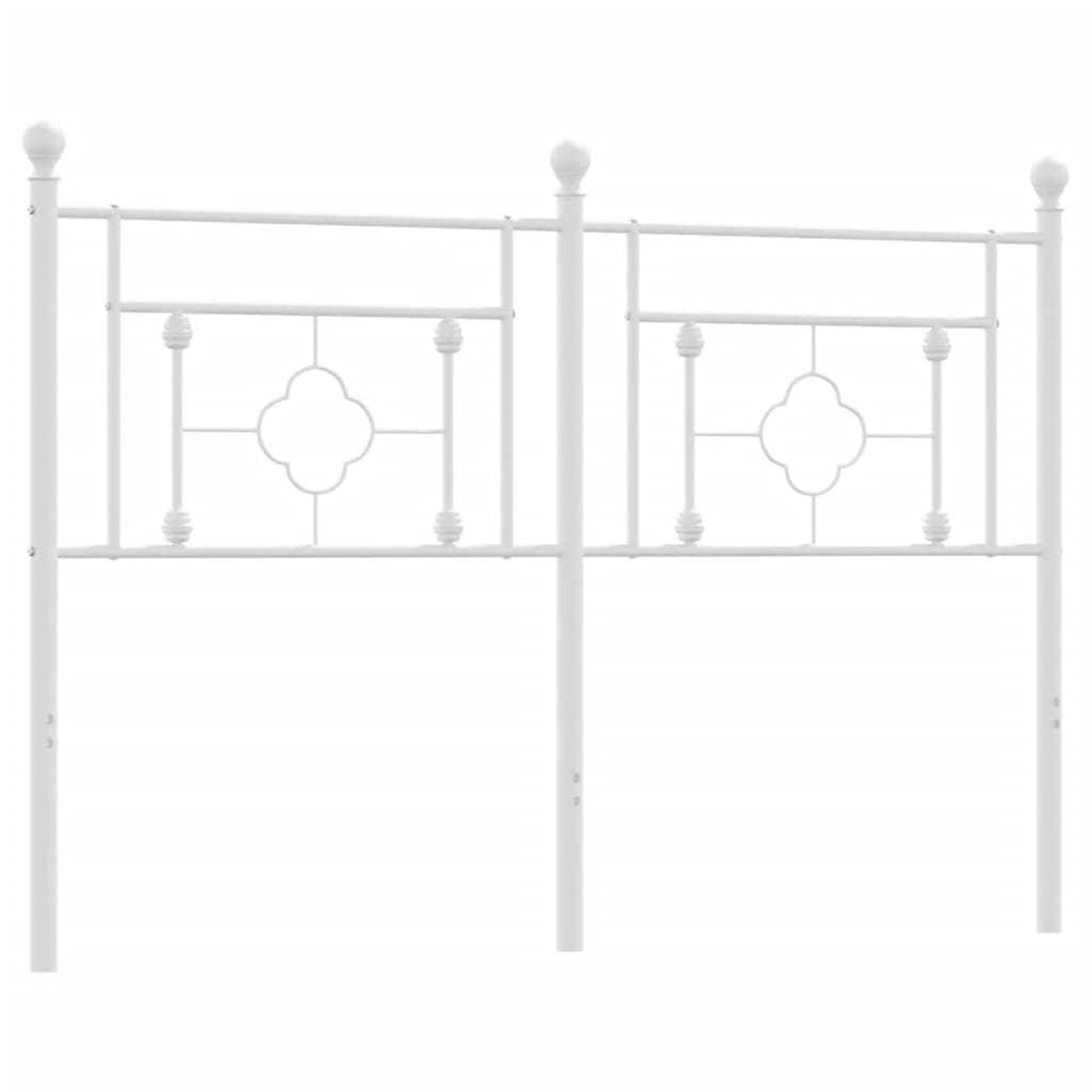 Metal Headboard White 137 cm