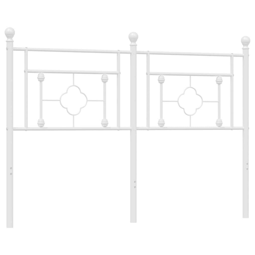 Metal Headboard White 137 cm