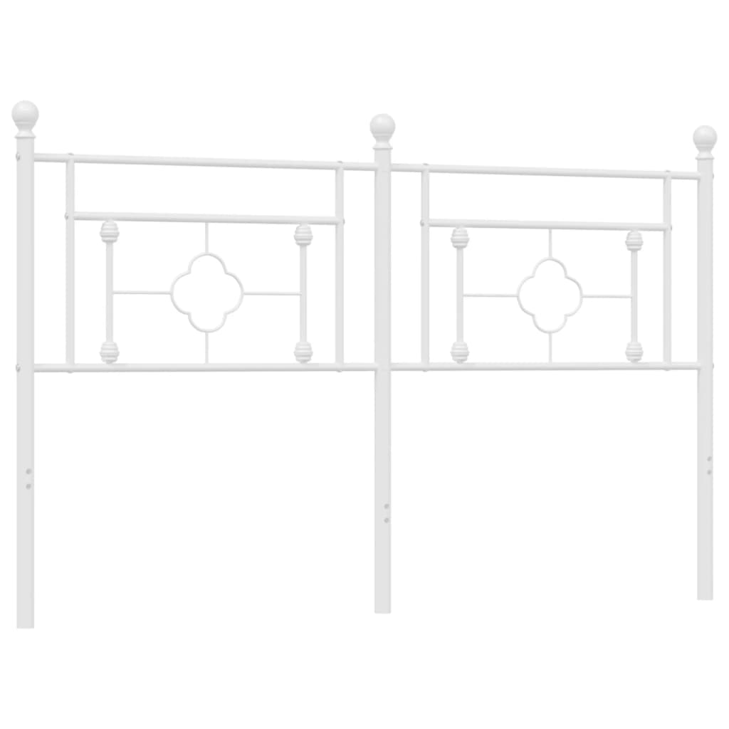 Metal Headboard White 152 cm