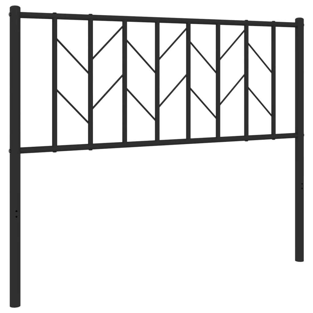 Metal Headboard Black 107 cm