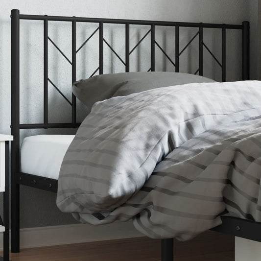 Metal Headboard Black 107 cm