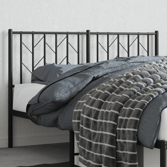 Metal Headboard Black 137 cm