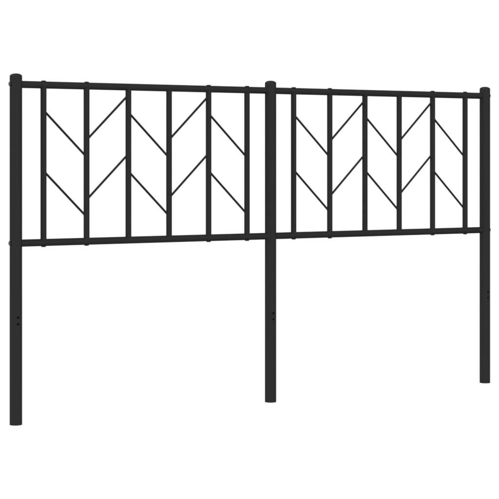 Metal Headboard Black 152 cm