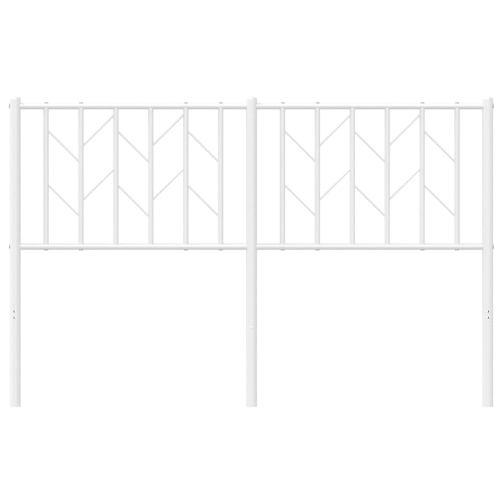 Metal Headboard White 137 cm