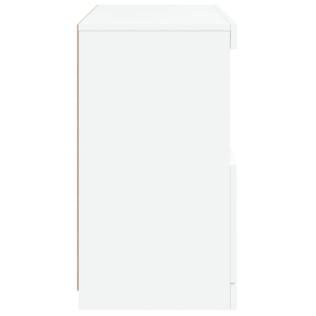 Sideboard with LED Lights White 60x37x67 cm