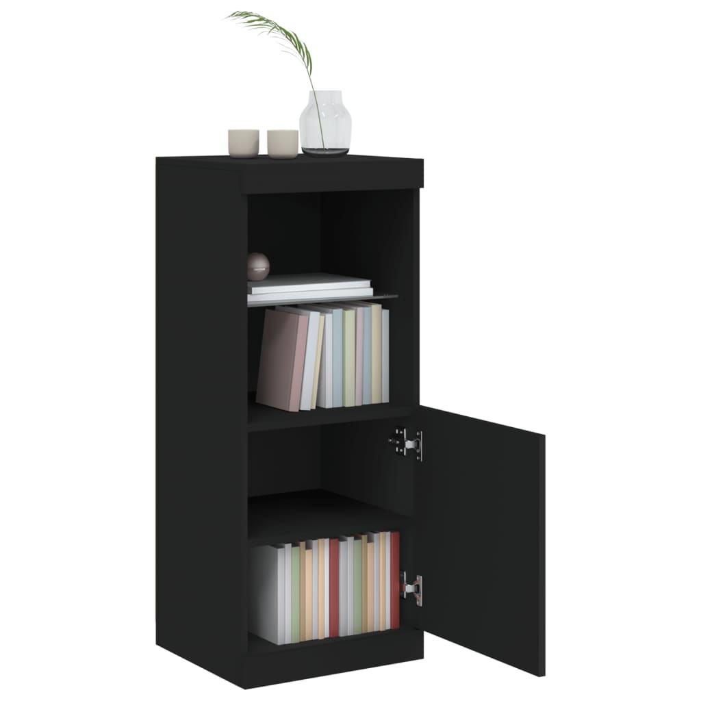 Sideboard with LED Lights Black 41x37x100 cm