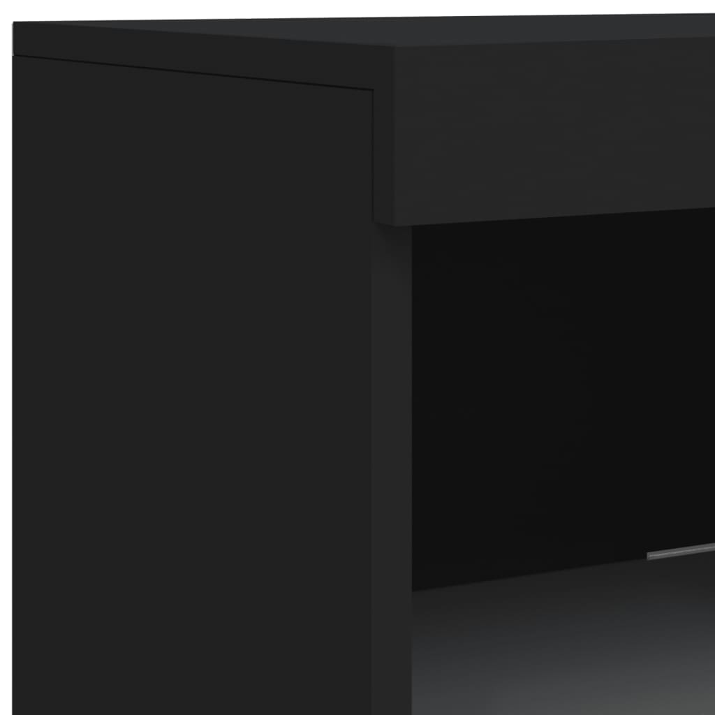 Sideboard with LED Lights Black 41x37x100 cm